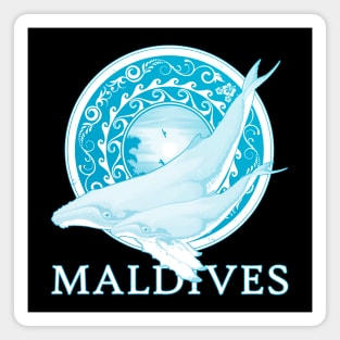 Maldives Republic Humpback Whales Magnet